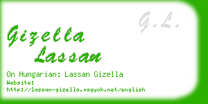 gizella lassan business card